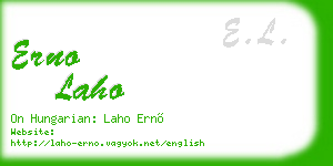 erno laho business card